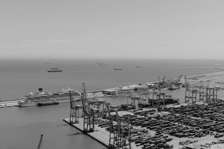 Port of spain bw